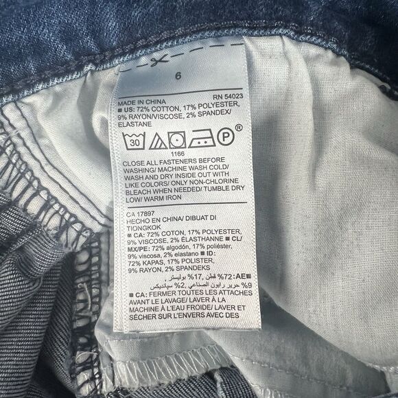 Womens Old Navy 6 Rockstar Super Skinny Raw Hem Ankle Distressed Blue Jeans - Picture 7 of 8